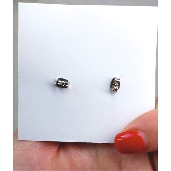 NEW Black Clay Rolled Stud Earrings - Picture 3 of 4